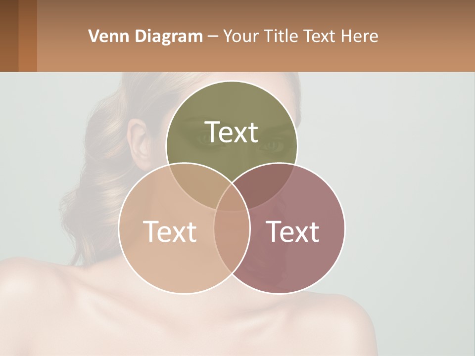 A Beautiful Woman With A Red Lipstick On Her Face PowerPoint Template