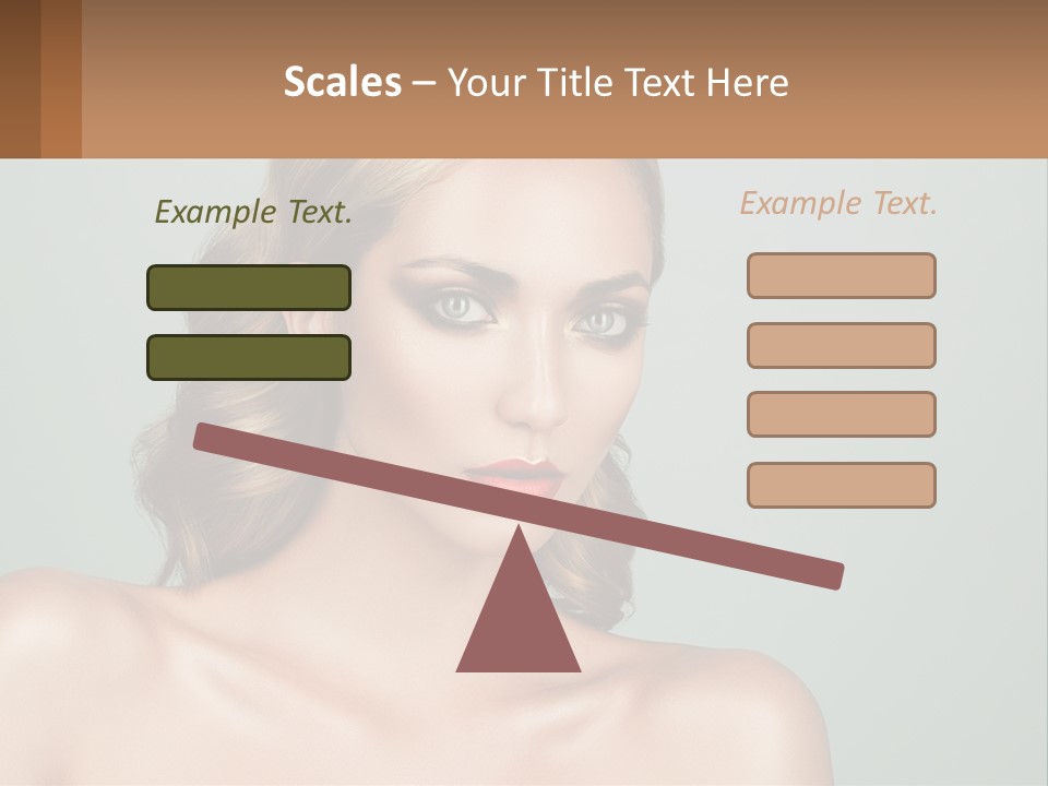 A Beautiful Woman With A Red Lipstick On Her Face PowerPoint Template