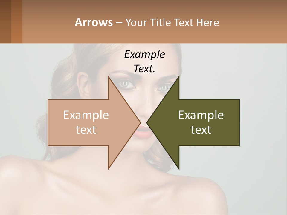 A Beautiful Woman With A Red Lipstick On Her Face PowerPoint Template