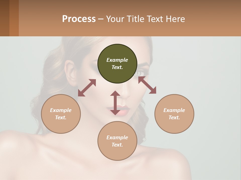 A Beautiful Woman With A Red Lipstick On Her Face PowerPoint Template