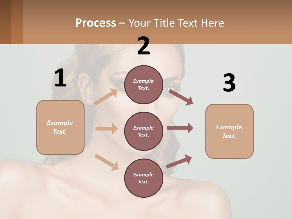 A Beautiful Woman With A Red Lipstick On Her Face PowerPoint Template