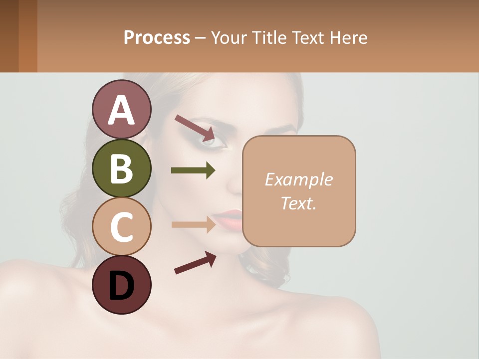 A Beautiful Woman With A Red Lipstick On Her Face PowerPoint Template