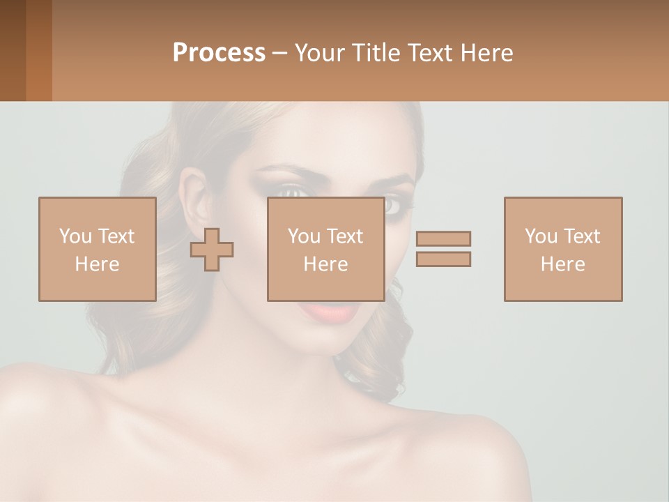 A Beautiful Woman With A Red Lipstick On Her Face PowerPoint Template