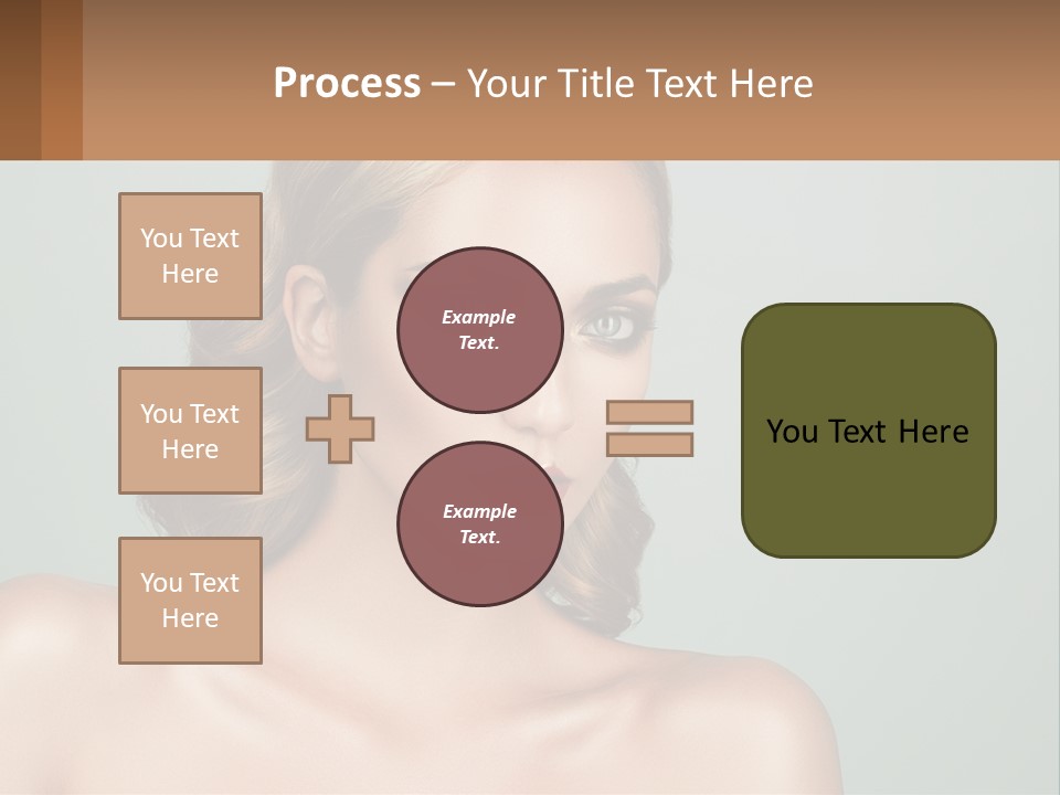 A Beautiful Woman With A Red Lipstick On Her Face PowerPoint Template