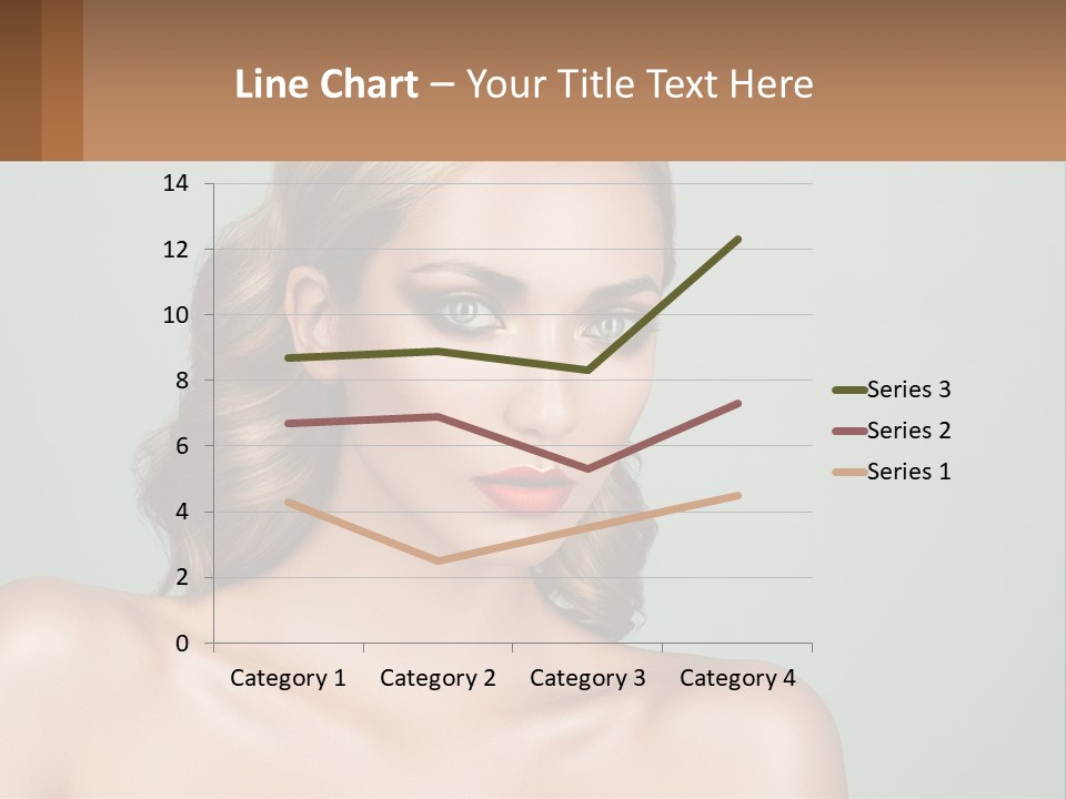 A Beautiful Woman With A Red Lipstick On Her Face PowerPoint Template
