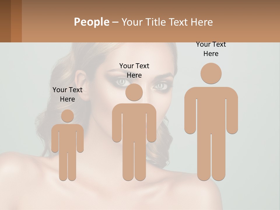 A Beautiful Woman With A Red Lipstick On Her Face PowerPoint Template