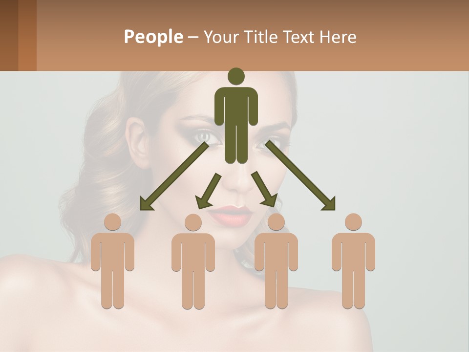 A Beautiful Woman With A Red Lipstick On Her Face PowerPoint Template