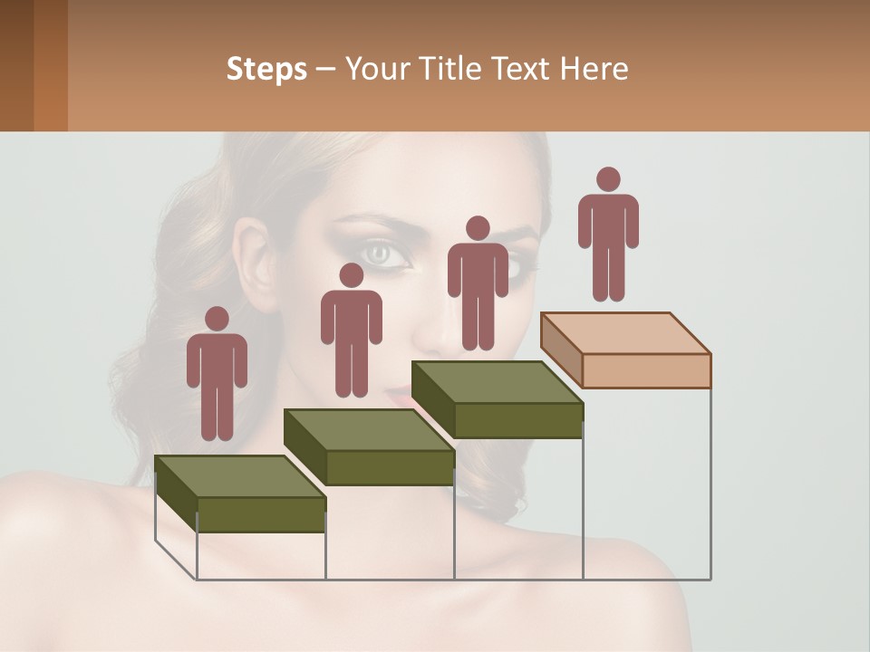 A Beautiful Woman With A Red Lipstick On Her Face PowerPoint Template