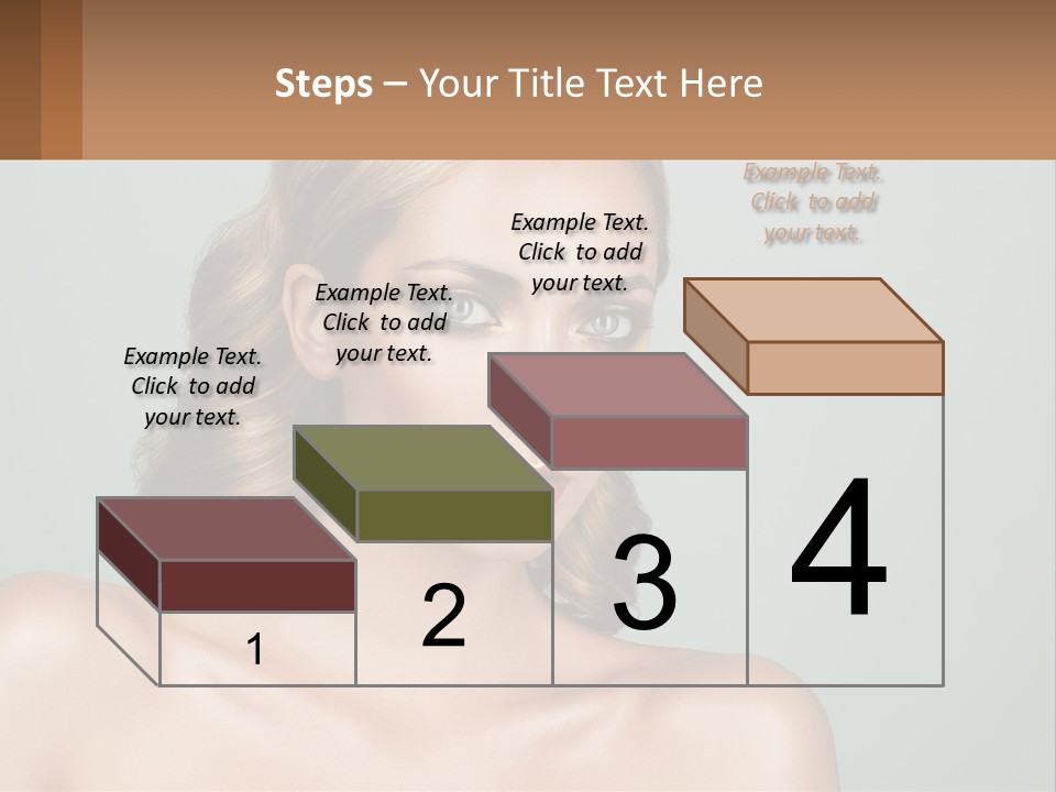 A Beautiful Woman With A Red Lipstick On Her Face PowerPoint Template