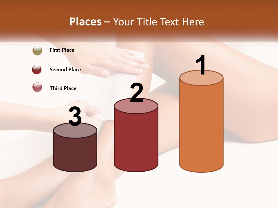 A Woman's Legs With A Towel On Top Of Them PowerPoint Template