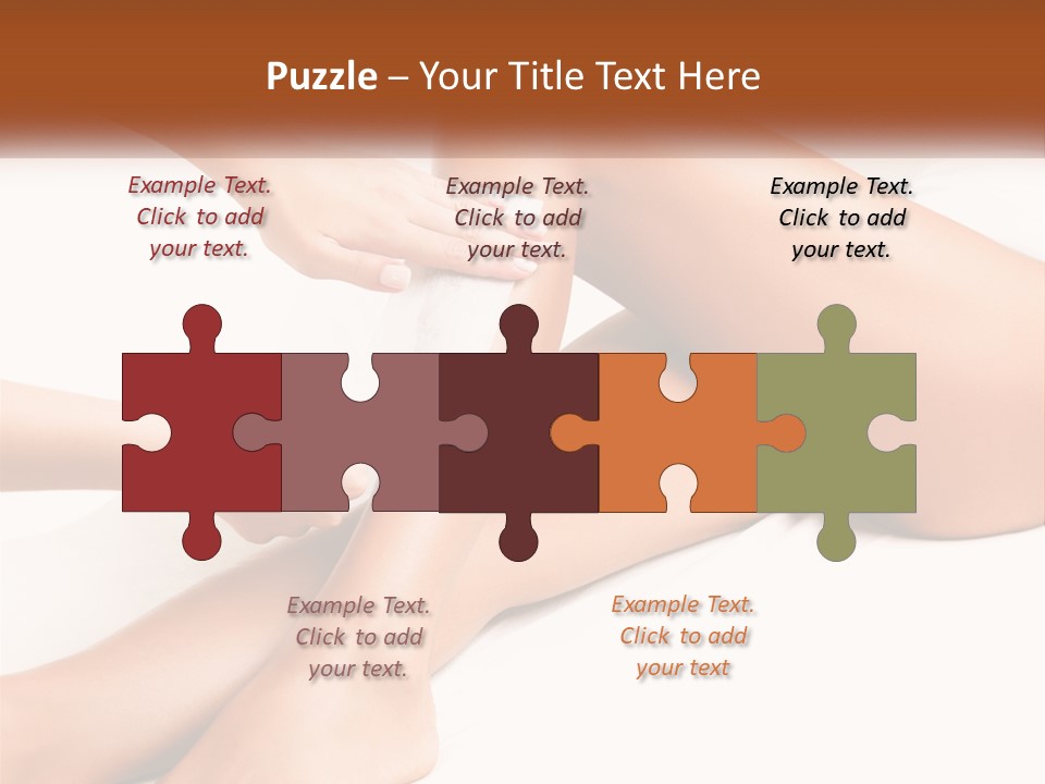 A Woman's Legs With A Towel On Top Of Them PowerPoint Template