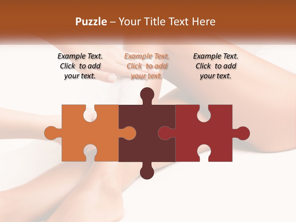 A Woman's Legs With A Towel On Top Of Them PowerPoint Template