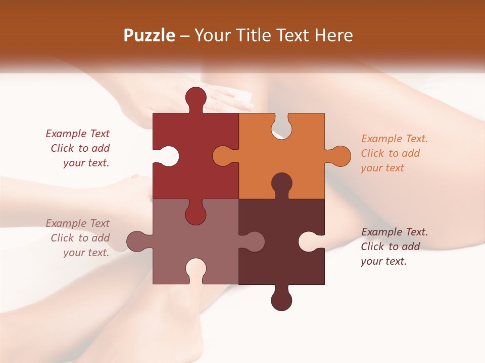 A Woman's Legs With A Towel On Top Of Them PowerPoint Template