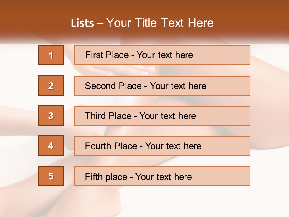 A Woman's Legs With A Towel On Top Of Them PowerPoint Template