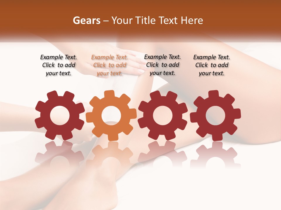 A Woman's Legs With A Towel On Top Of Them PowerPoint Template