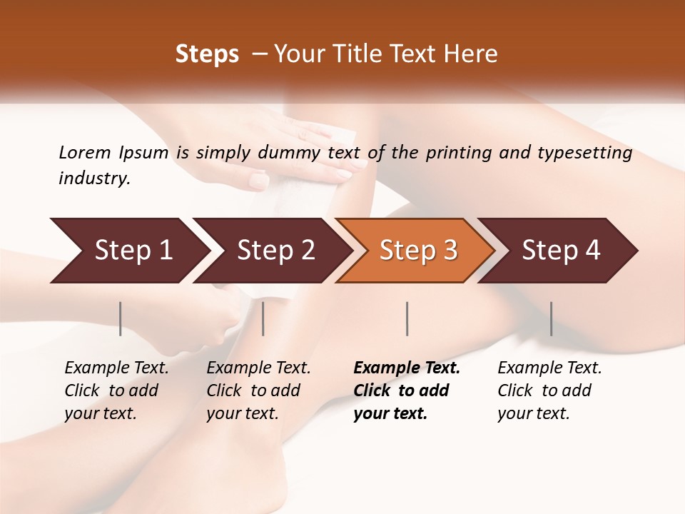 A Woman's Legs With A Towel On Top Of Them PowerPoint Template