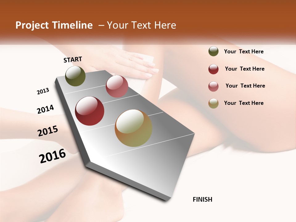 A Woman's Legs With A Towel On Top Of Them PowerPoint Template