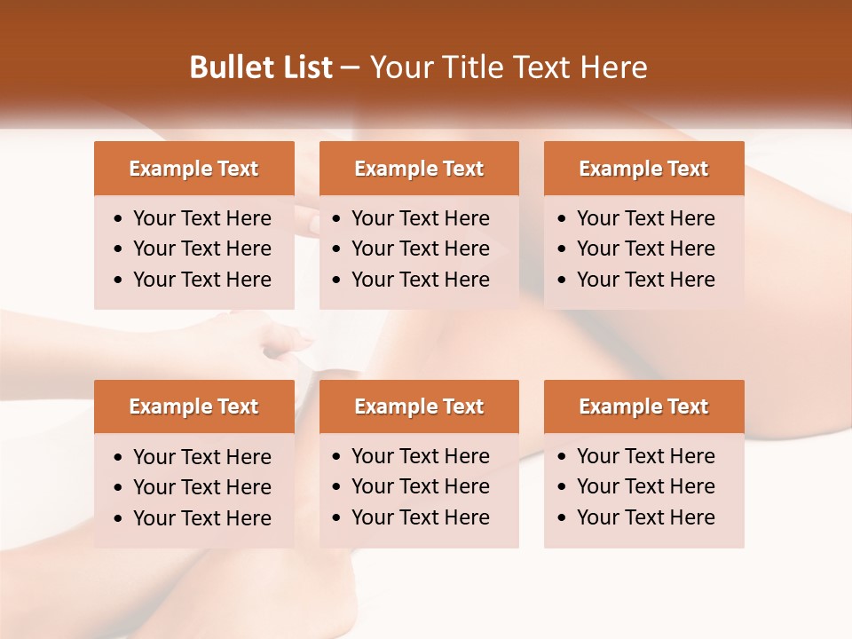 A Woman's Legs With A Towel On Top Of Them PowerPoint Template