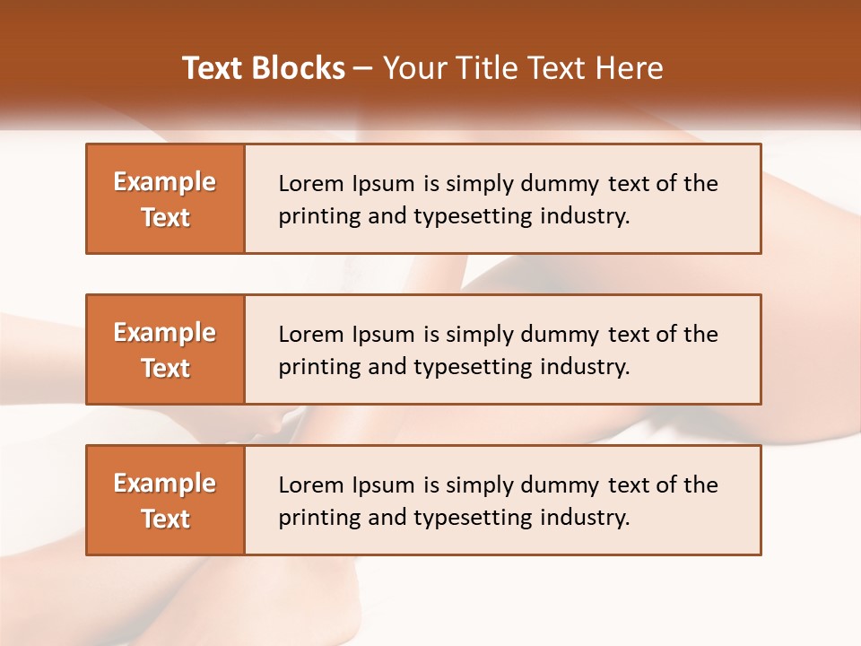 A Woman's Legs With A Towel On Top Of Them PowerPoint Template