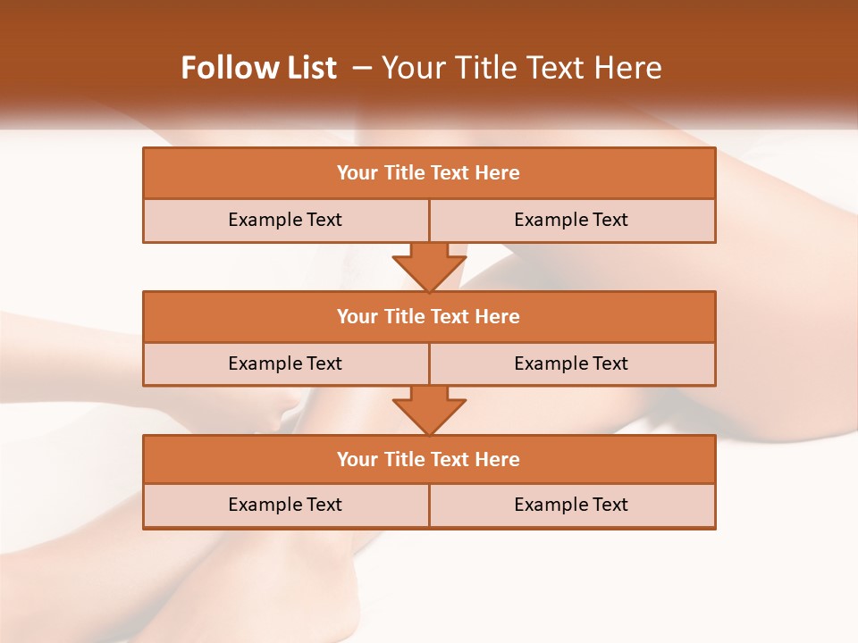 A Woman's Legs With A Towel On Top Of Them PowerPoint Template