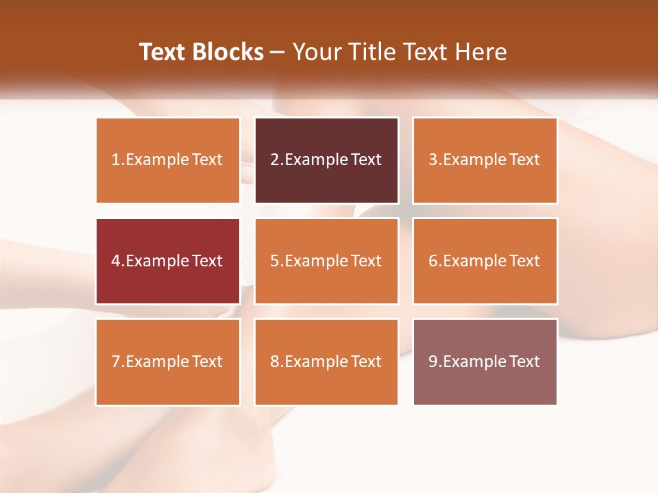 A Woman's Legs With A Towel On Top Of Them PowerPoint Template