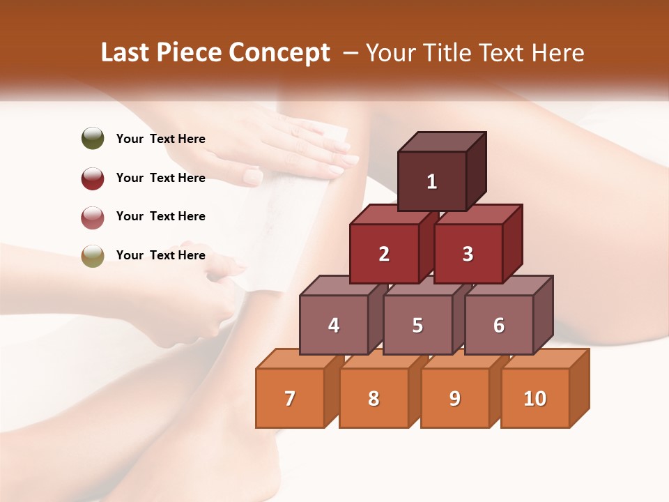 A Woman's Legs With A Towel On Top Of Them PowerPoint Template