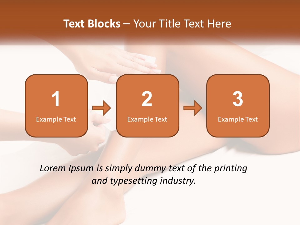 A Woman's Legs With A Towel On Top Of Them PowerPoint Template