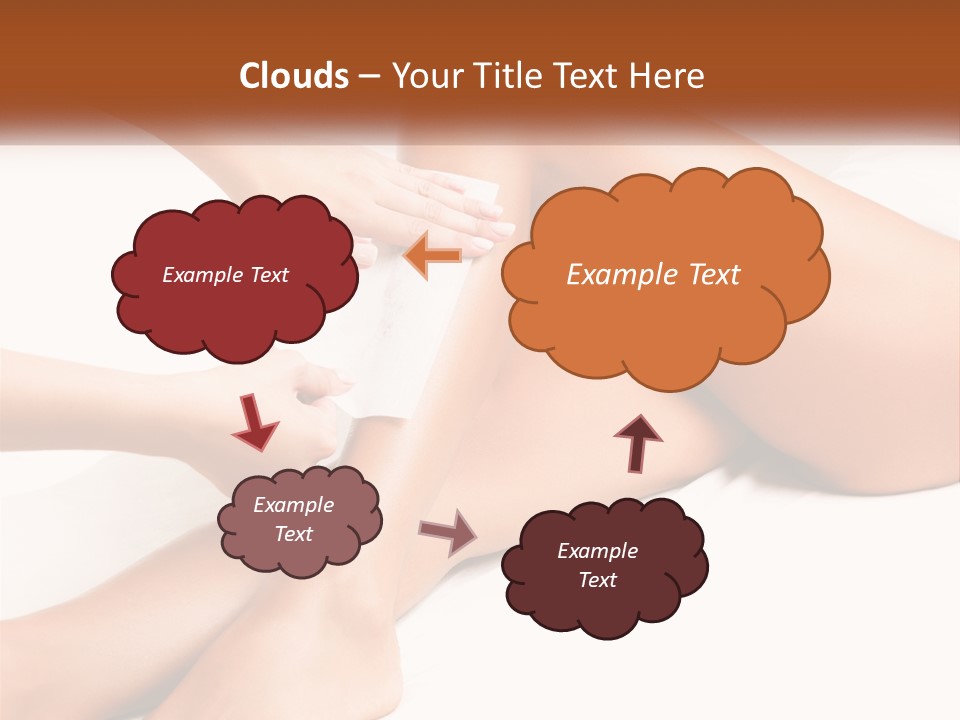 A Woman's Legs With A Towel On Top Of Them PowerPoint Template