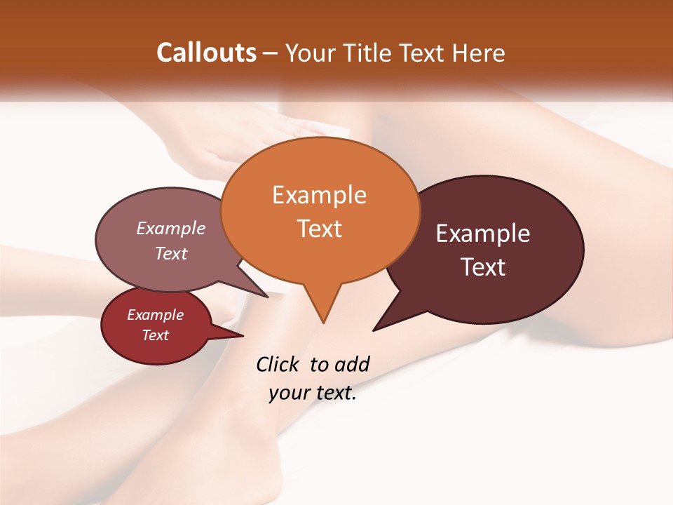 A Woman's Legs With A Towel On Top Of Them PowerPoint Template