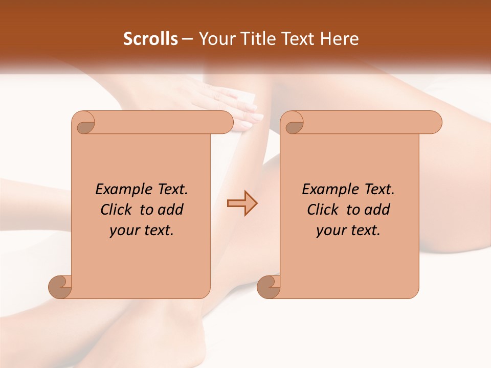 A Woman's Legs With A Towel On Top Of Them PowerPoint Template