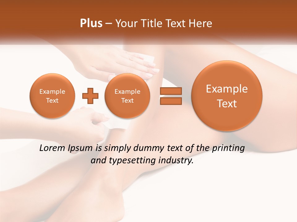 A Woman's Legs With A Towel On Top Of Them PowerPoint Template