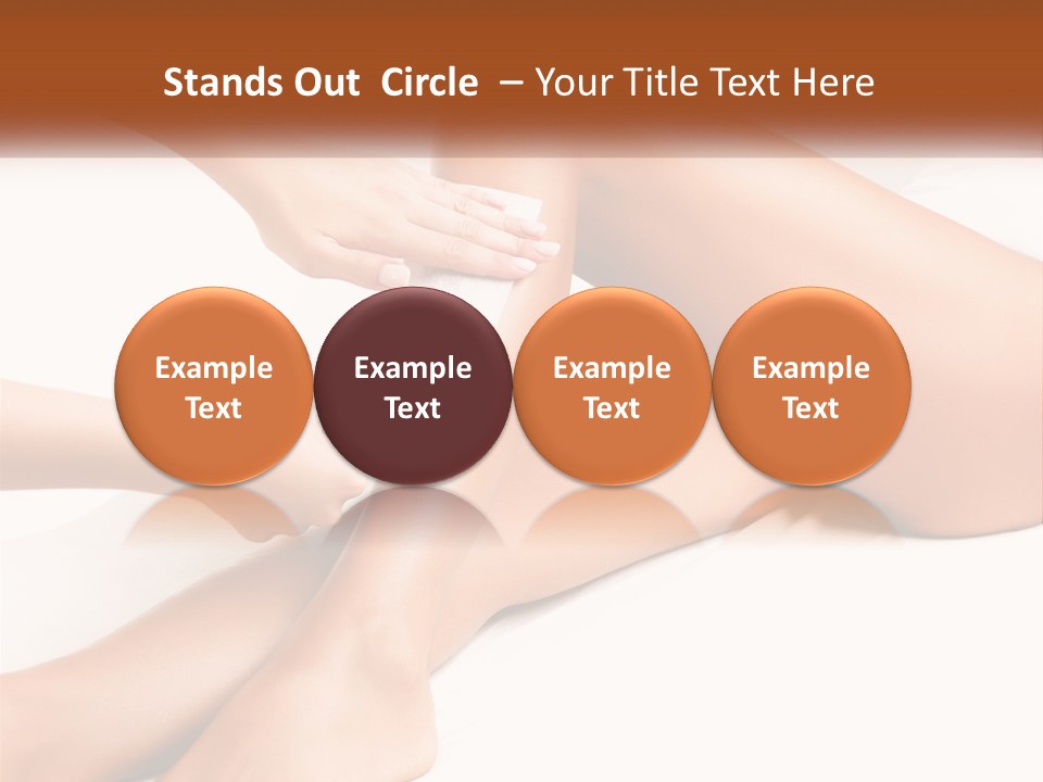 A Woman's Legs With A Towel On Top Of Them PowerPoint Template