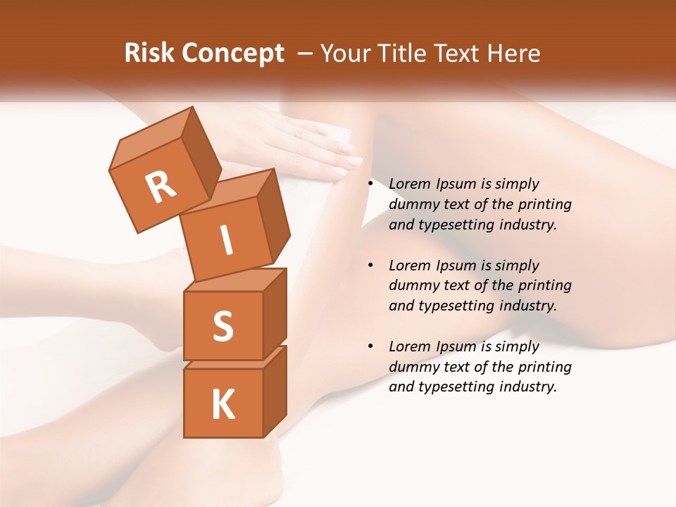 A Woman's Legs With A Towel On Top Of Them PowerPoint Template