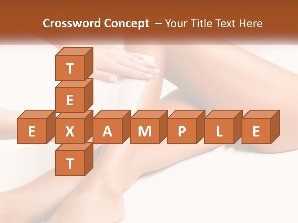 A Woman's Legs With A Towel On Top Of Them PowerPoint Template