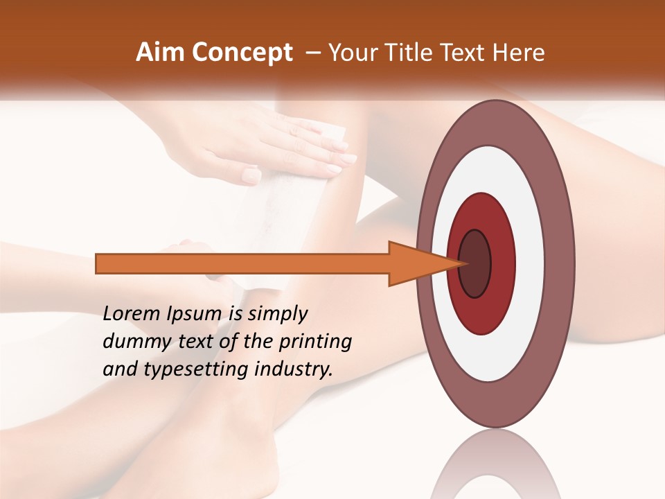 A Woman's Legs With A Towel On Top Of Them PowerPoint Template