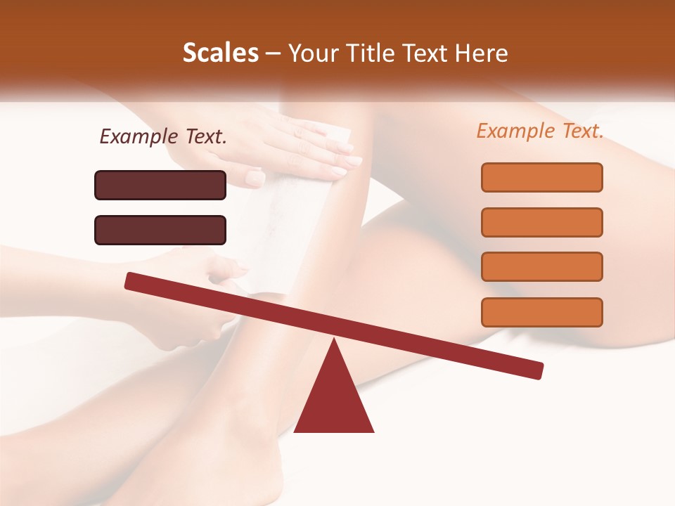 A Woman's Legs With A Towel On Top Of Them PowerPoint Template