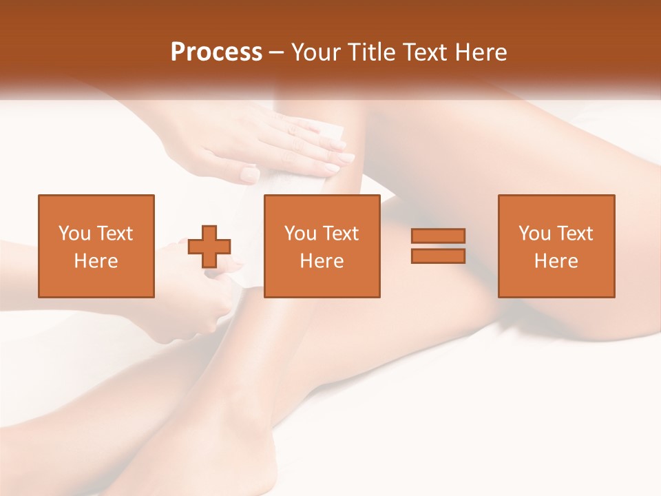 A Woman's Legs With A Towel On Top Of Them PowerPoint Template