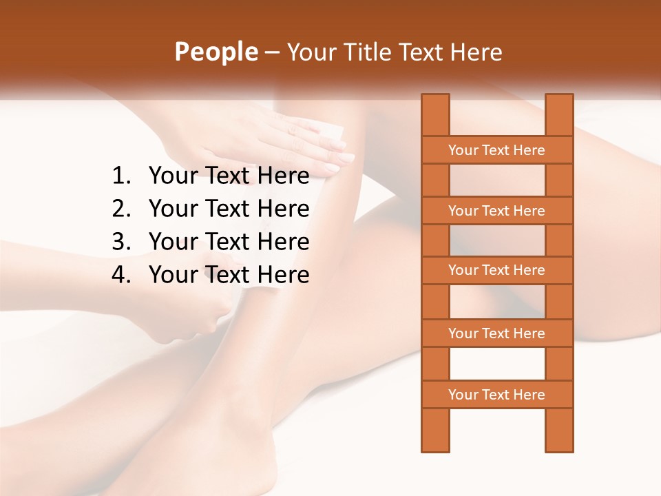 A Woman's Legs With A Towel On Top Of Them PowerPoint Template