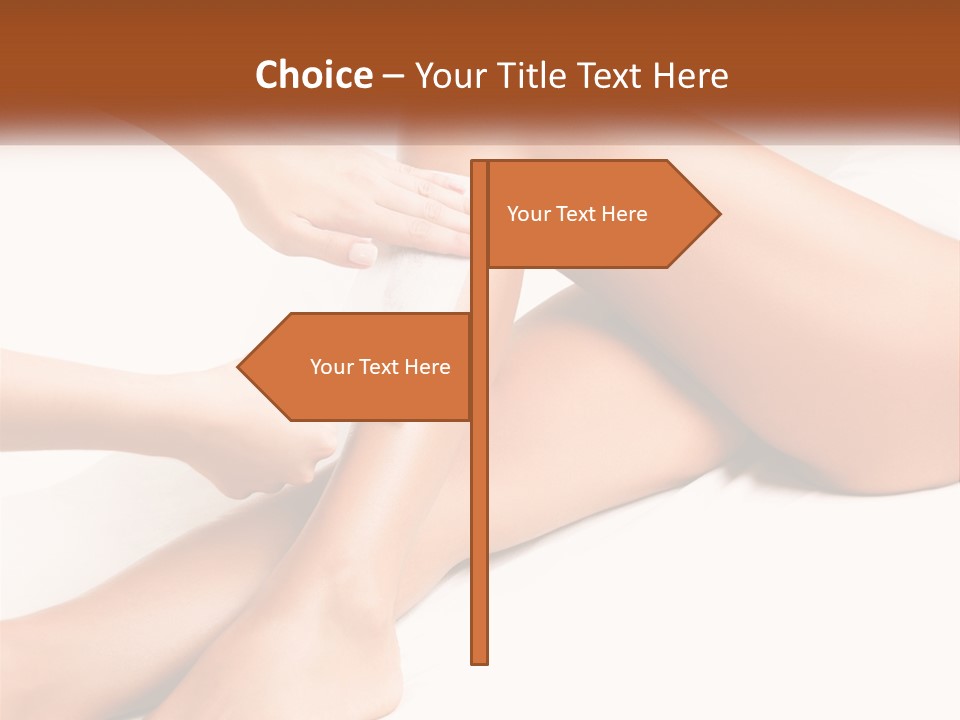A Woman's Legs With A Towel On Top Of Them PowerPoint Template