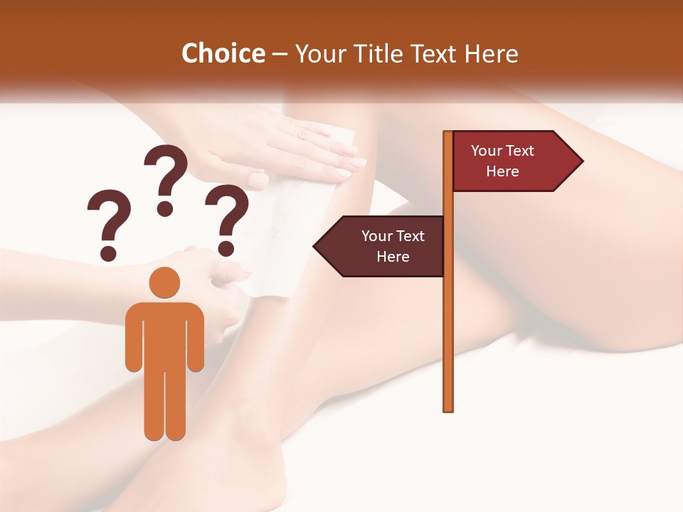 A Woman's Legs With A Towel On Top Of Them PowerPoint Template