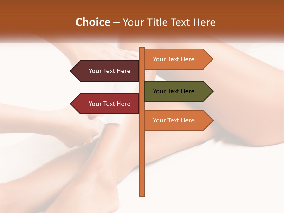 A Woman's Legs With A Towel On Top Of Them PowerPoint Template