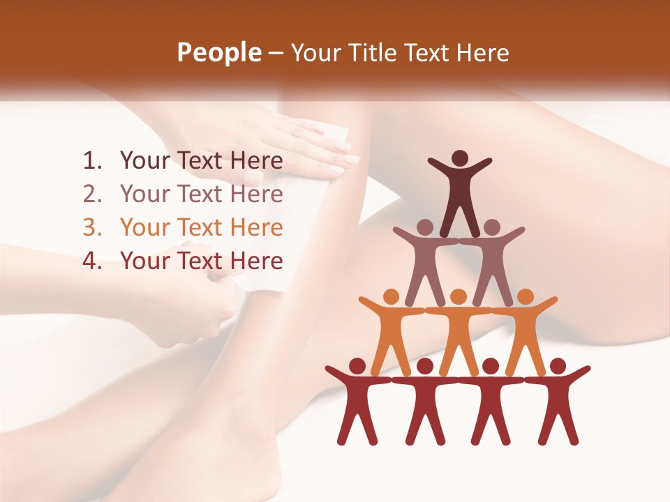 A Woman's Legs With A Towel On Top Of Them PowerPoint Template