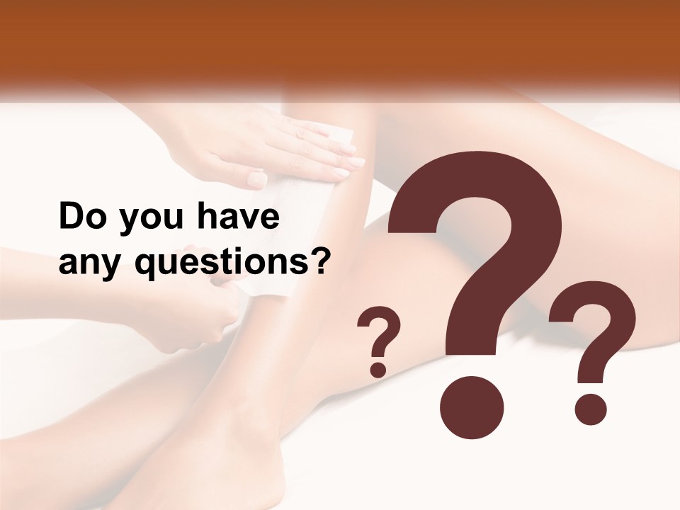 A Woman's Legs With A Towel On Top Of Them PowerPoint Template