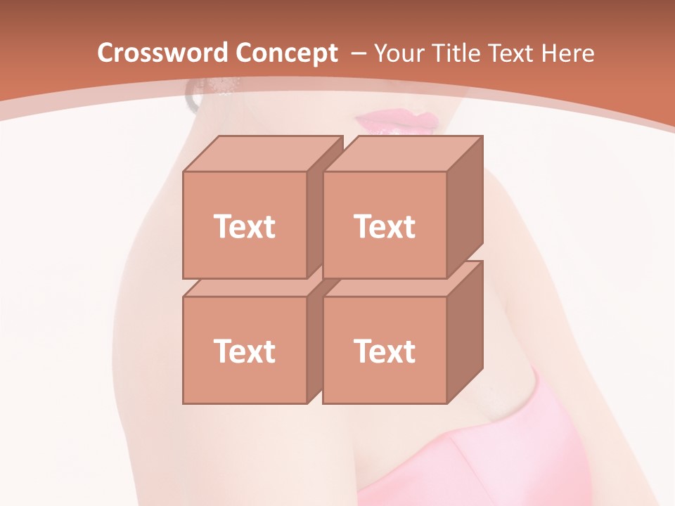 A Woman In A Pink Dress Is Posing For A Picture PowerPoint Template