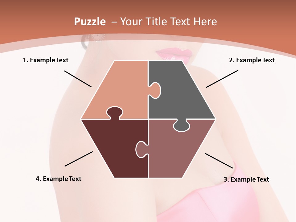 A Woman In A Pink Dress Is Posing For A Picture PowerPoint Template