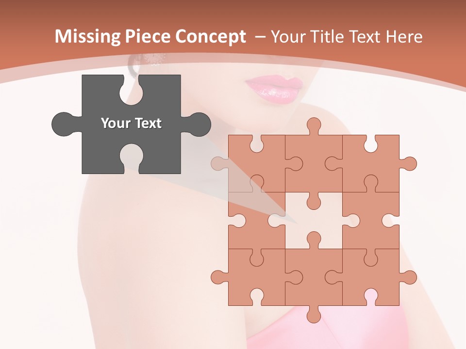 A Woman In A Pink Dress Is Posing For A Picture PowerPoint Template