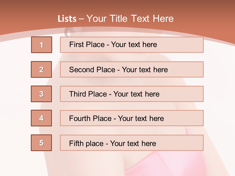 A Woman In A Pink Dress Is Posing For A Picture PowerPoint Template