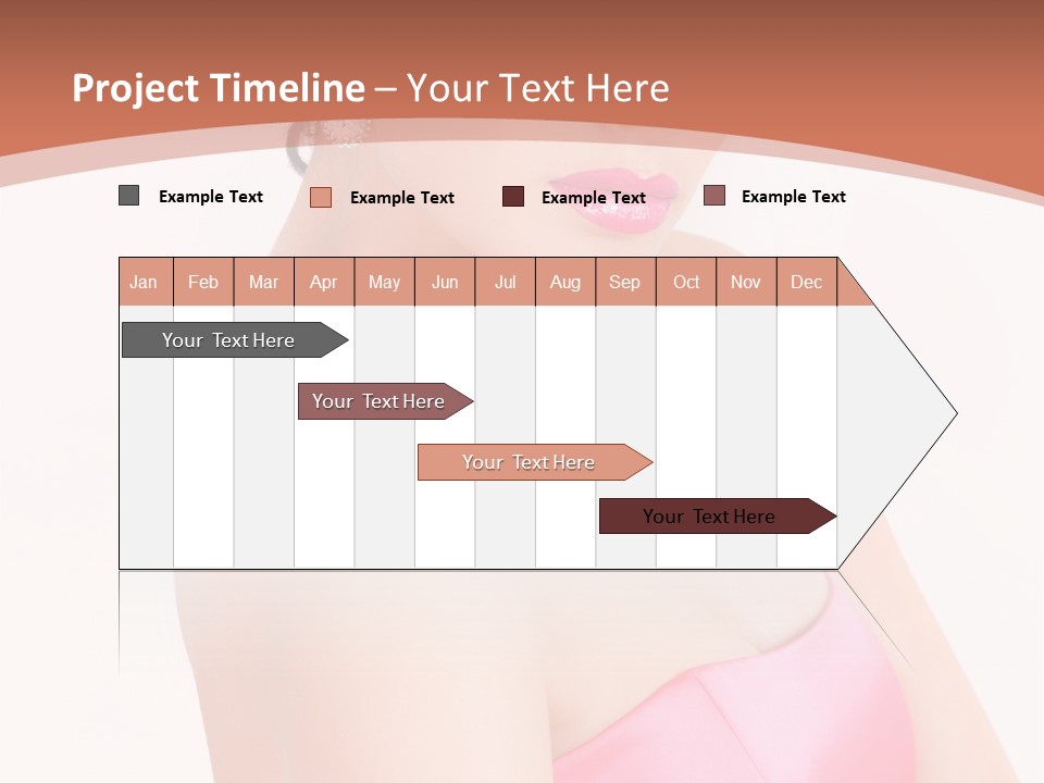 A Woman In A Pink Dress Is Posing For A Picture PowerPoint Template