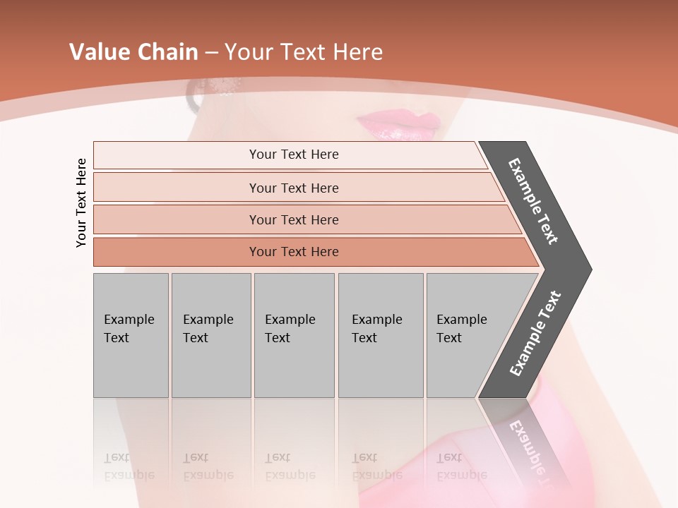 A Woman In A Pink Dress Is Posing For A Picture PowerPoint Template