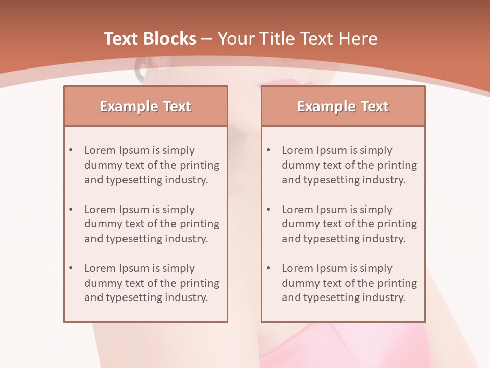 A Woman In A Pink Dress Is Posing For A Picture PowerPoint Template